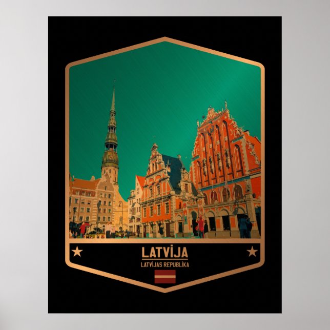 Lettland Poster (Framsidan)