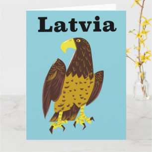 Lettland resa affisch. kort