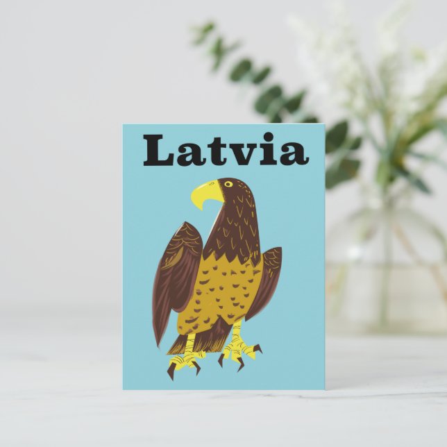 Lettland resa affisch. vykort (Stående Fram)
