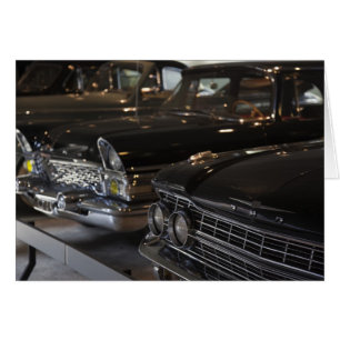 Lettland, Riga, Riga Motor Museum, bilar i Hälsningskort