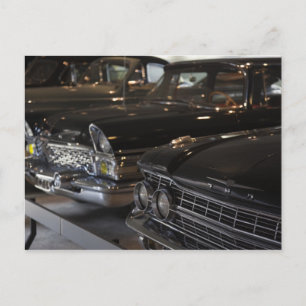 Lettland, Riga, Riga Motor Museum, bilar i Vykort