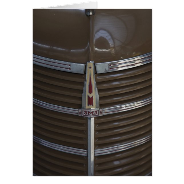 Lettland, Riga, Riga Motor Museum, kylaremärke Hälsningskort (Framsidan)