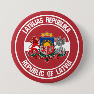 Lettland Round Emblem Knapp