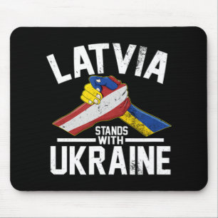 Lettland Stands with Ukraina Ukrainska lettiska Fl Musmatta