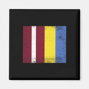 Lettland Ukraina Flagga Design Stolthet Lettisk Uk Magnet