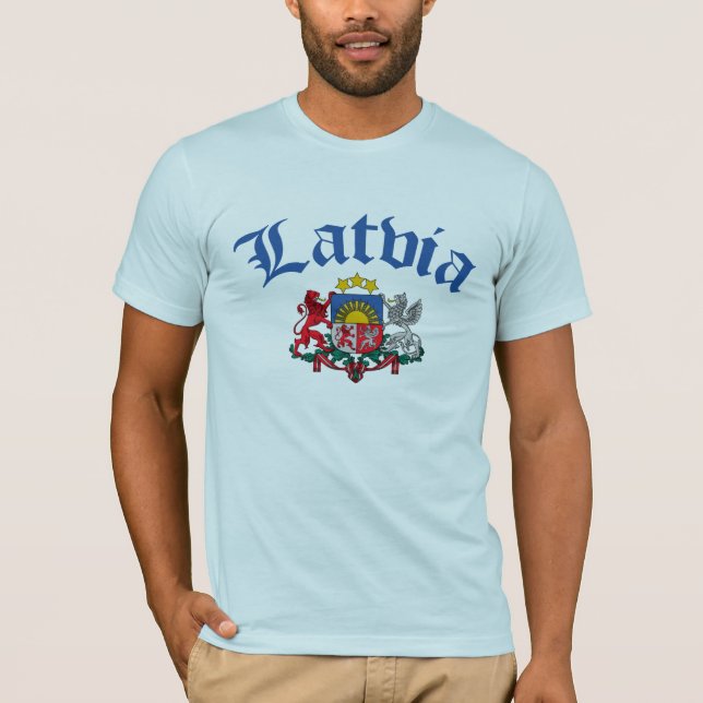 Lettland vapensköld t-shirt (Framsida)