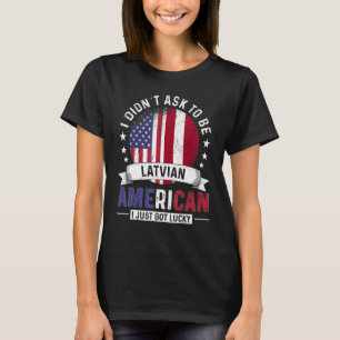 Lettlands amerikanska Land Flaggor Pride Land Lat T Shirt