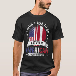 Lettlands amerikanska Land Flaggor Pride Land Lat T Shirt