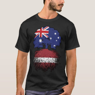 Lettlands australiska Australiens Träd-rötter T Shirt