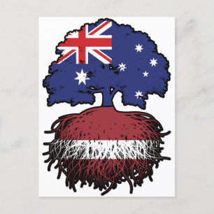 Lettlands australiska Australiens Träd-rötter Vykort