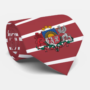 Lettlands Flagga & Jacka av Arm, Lettlands Flagga Slips
