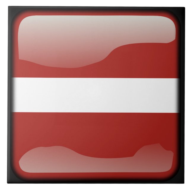 Lettlands flagga kakelplatta (Framsidan)