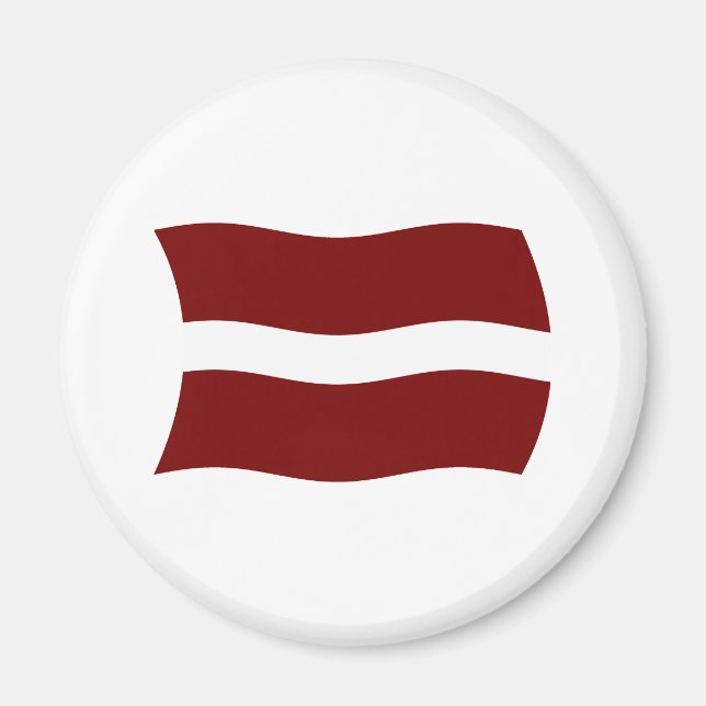 Lettlands flagga Magnet (Framsidan)