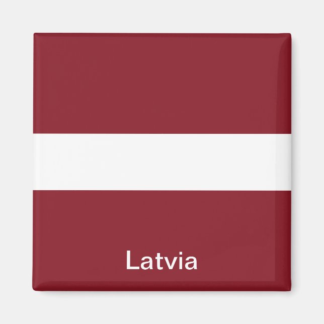 Lettlands flagga magnet (Framsidan)