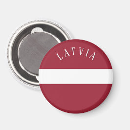 Lettlands flagga (med redigerbar text) magnet