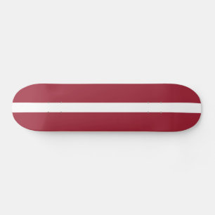 Lettlands flagga mini skateboard bräda 18,5 cm