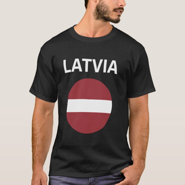 Lettlands flagga Modern T Shirt (Framsida)