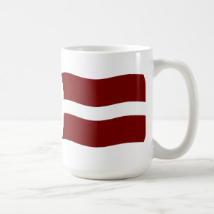 Lettlands flagga mugg