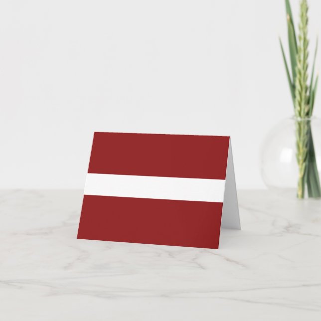 Lettlands Flagga Notecard Kort (Framsida)
