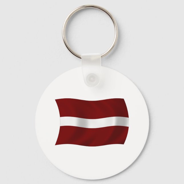 Lettlands flagga Nyckelring (Framsida)