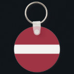 Lettlands flagga nyckelring<br><div class="desc">Lettlands patriotiska flagga.</div>