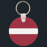 Lettlands flagga nyckelring<br><div class="desc">Lettlands patriotiska flagga.</div>