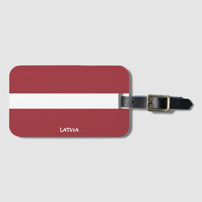 Lettlands Flagga Patriotic Bagagebricka (Framsida horisontal)