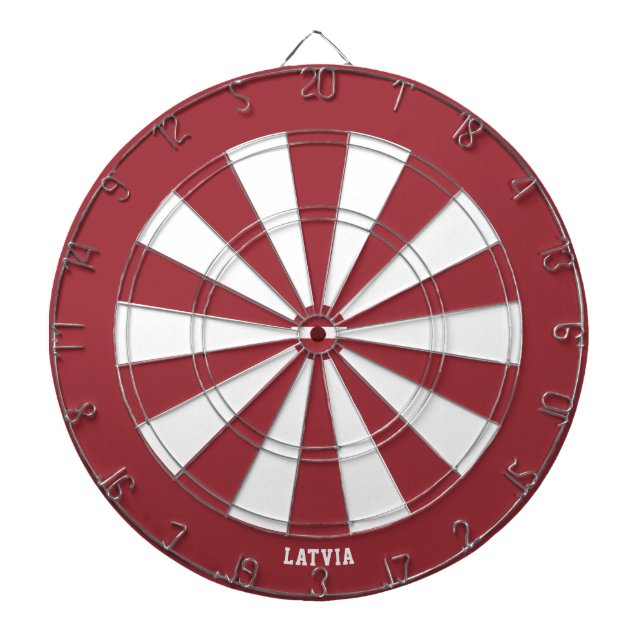 Lettlands Flagga Patriots Bullseye Darttavla (Framsidan)