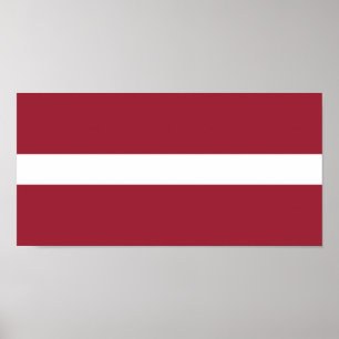 Lettlands flagga poster