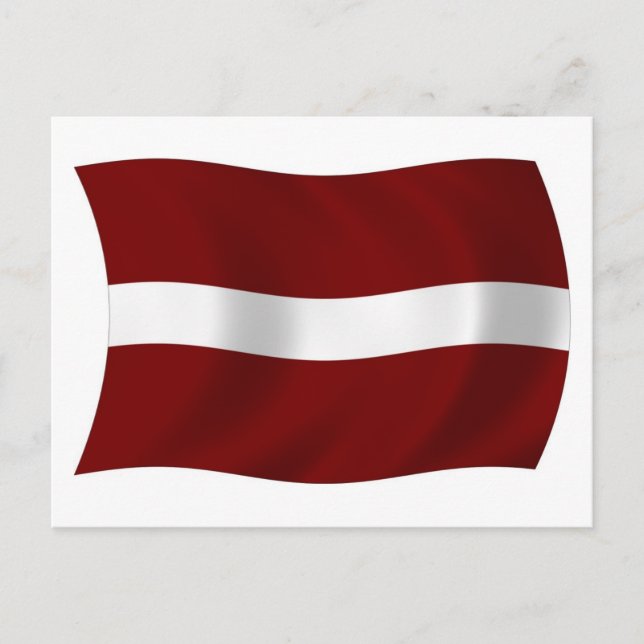 Lettlands flagga vykort (Framsida)