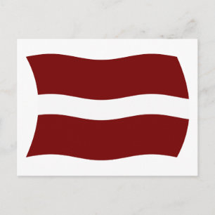 Lettlands flagga vykort