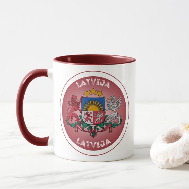 Lettlands kulturarvssymbol mugg (Med munk)