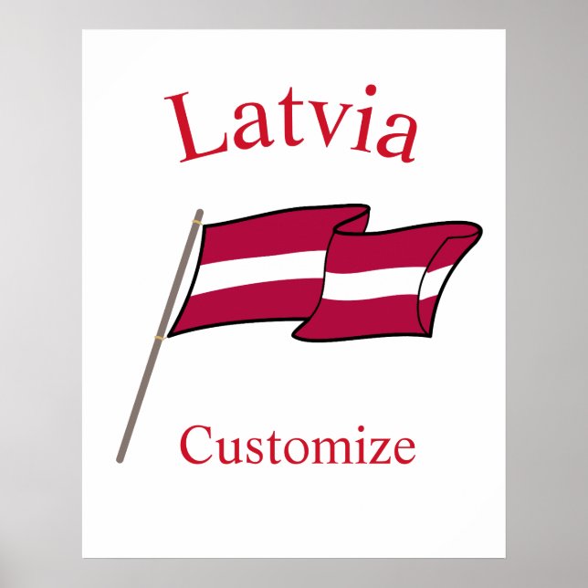 Lettlands landsflagga Thunder_Cove Poster (Framsidan)