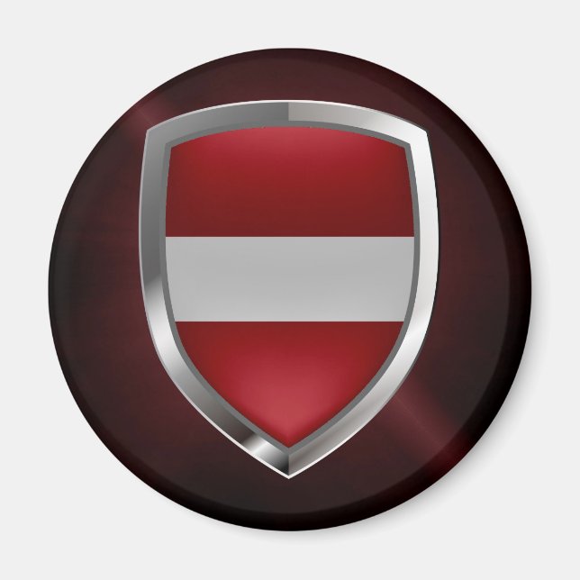 Lettlands metallemblem magnet (Framsidan)
