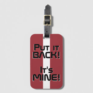 Lettlands nationella Flagga Funny Patriotic Bagagebricka