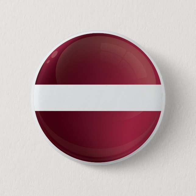 Lettlands runda Ikon-Flagga Knapp (Framsida)