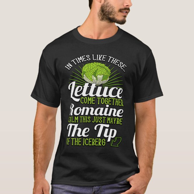Letttuce Löv Vegetable Vegetarian Vegan Romaine C T Shirt (Framsida)