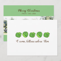 "Lettuce Adore Him" - Flat fotojulkort