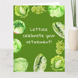 Lettuce Celebrate Funny Pension Card Kort
