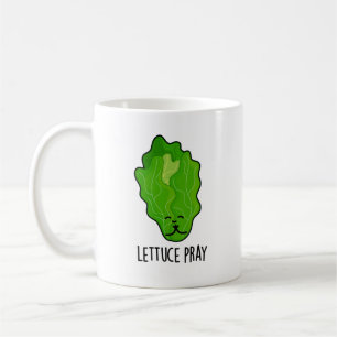 Lettuce Pray Funny Veggie Pun Kaffemugg