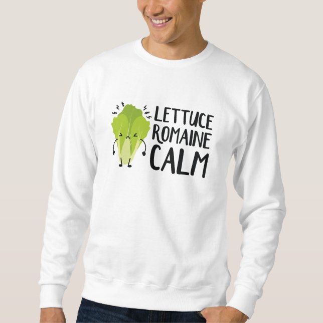 Lettuce Romaine Lugn Lång Ärmad Tröja (Framsida)