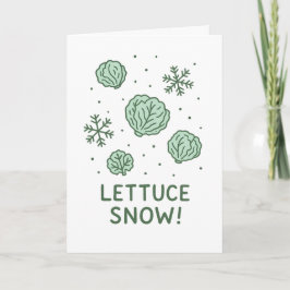 Lettuce Snow - Funny Christmas Card Helgkort