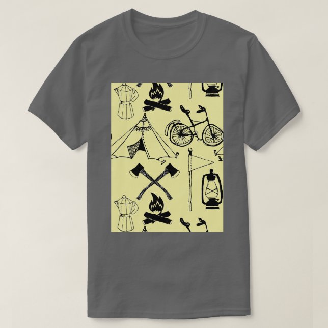 Letx27s, camping t shirt (Design framsida)