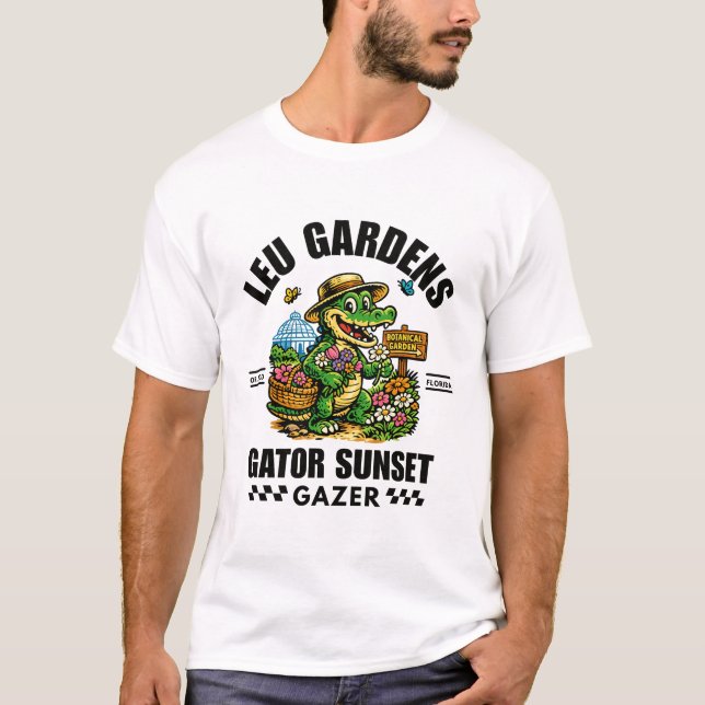 Leu Gardens gator solnedgång T Shirt (Framsida)
