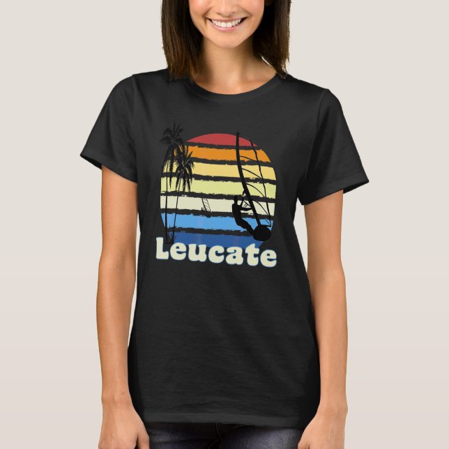Leucate Frankrike Windsurfing Windsurf Strand T Shirt (Framsida)