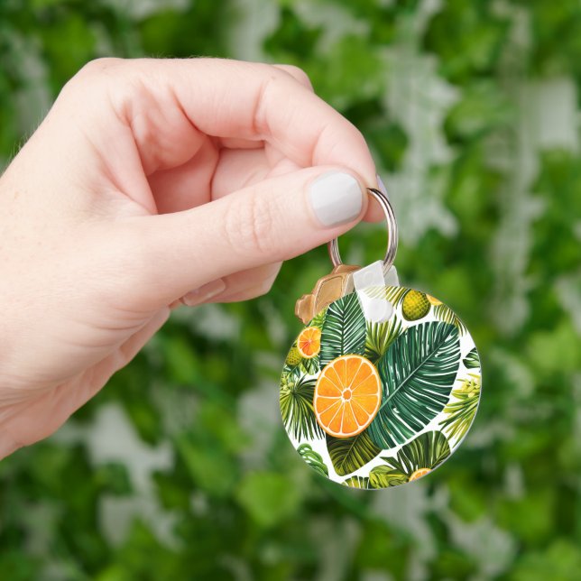 Leuchtende Orangengarten-Melodie Nyckelring (Hand)