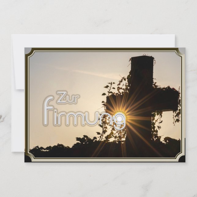 Leuchtendes Kreuz zur Firmung Inbjudningar (Framsida)