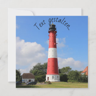 Leuchtturm auf Insel Pellworm im Sommer