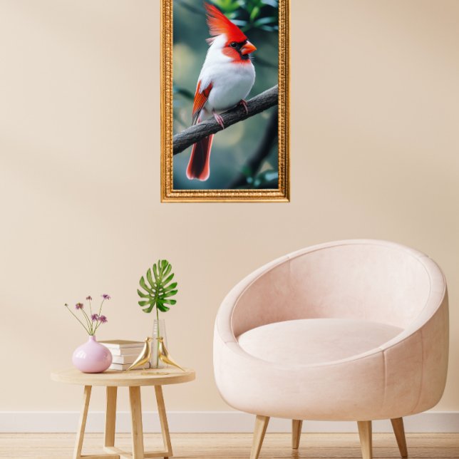 Leucistisk kardinal  poster (Skapare uppladdad)