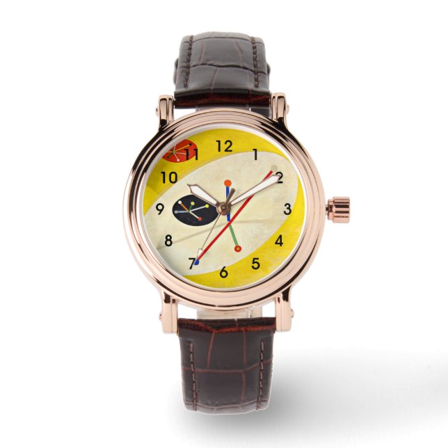 Leuk 5, abstrakt-färgning av Moholy-Nagy Armbandsur (Framsida)